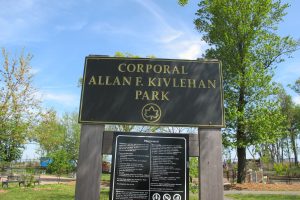 New Dorp Corporal Allen Kivlehan park sign